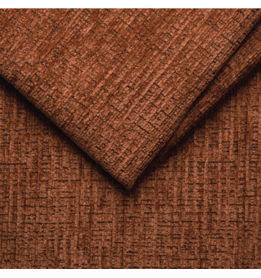 Canapé d'angle 4 places RODEN avec Relax, tissu orange foncé