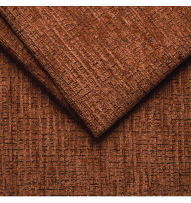 Canapé d'angle 4 places RODEN avec Relax, tissu orange foncé