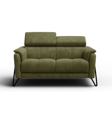 Canapé 2 places RODEN, tissu olive