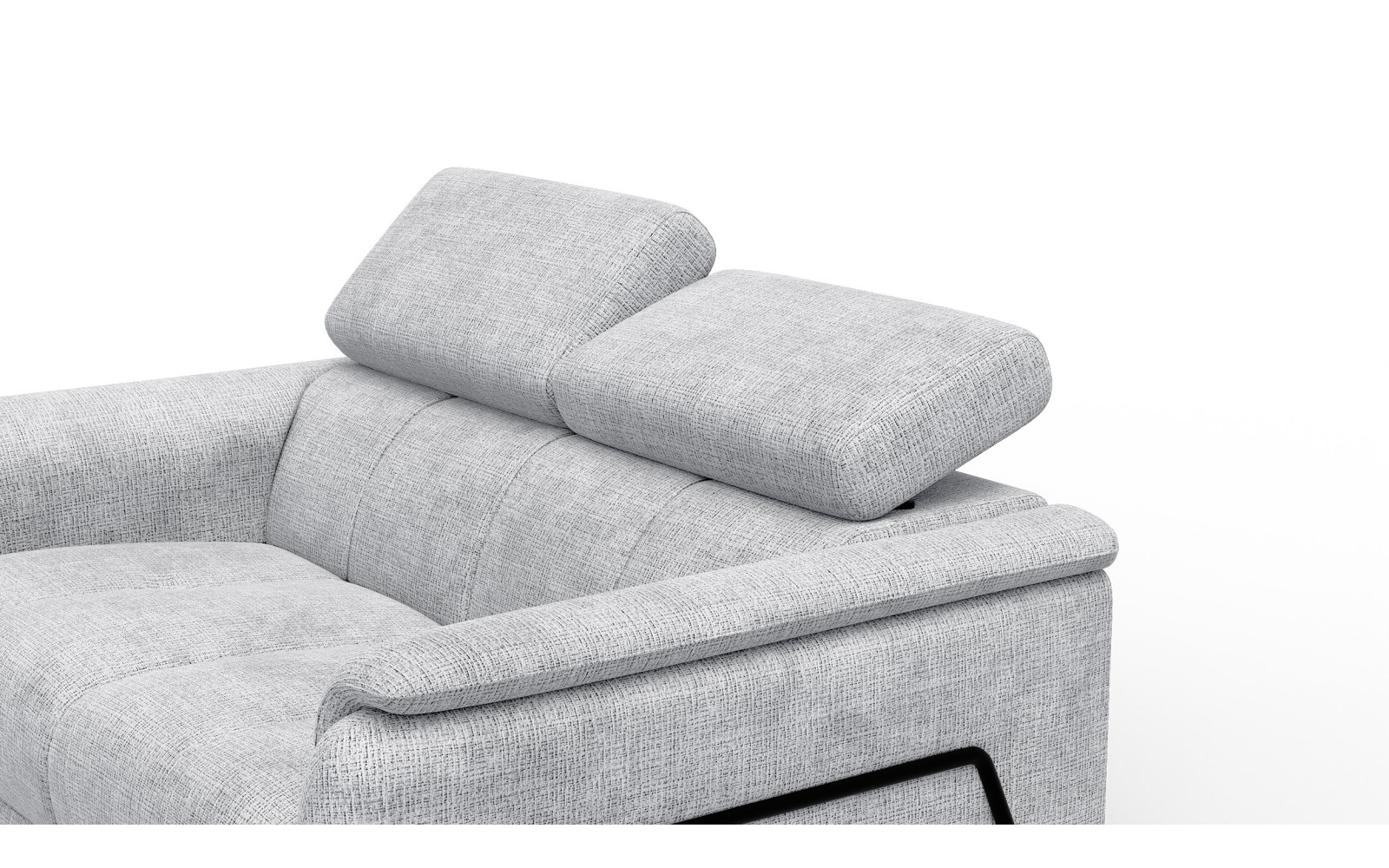 Canapé 2 places RODEN, tissu gris clair