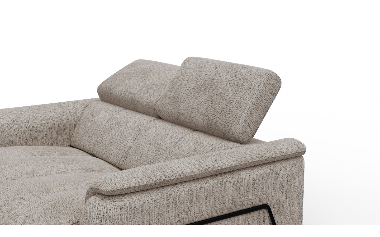 Canapé RODEN 2 places avec 2 Relax, tissu beige