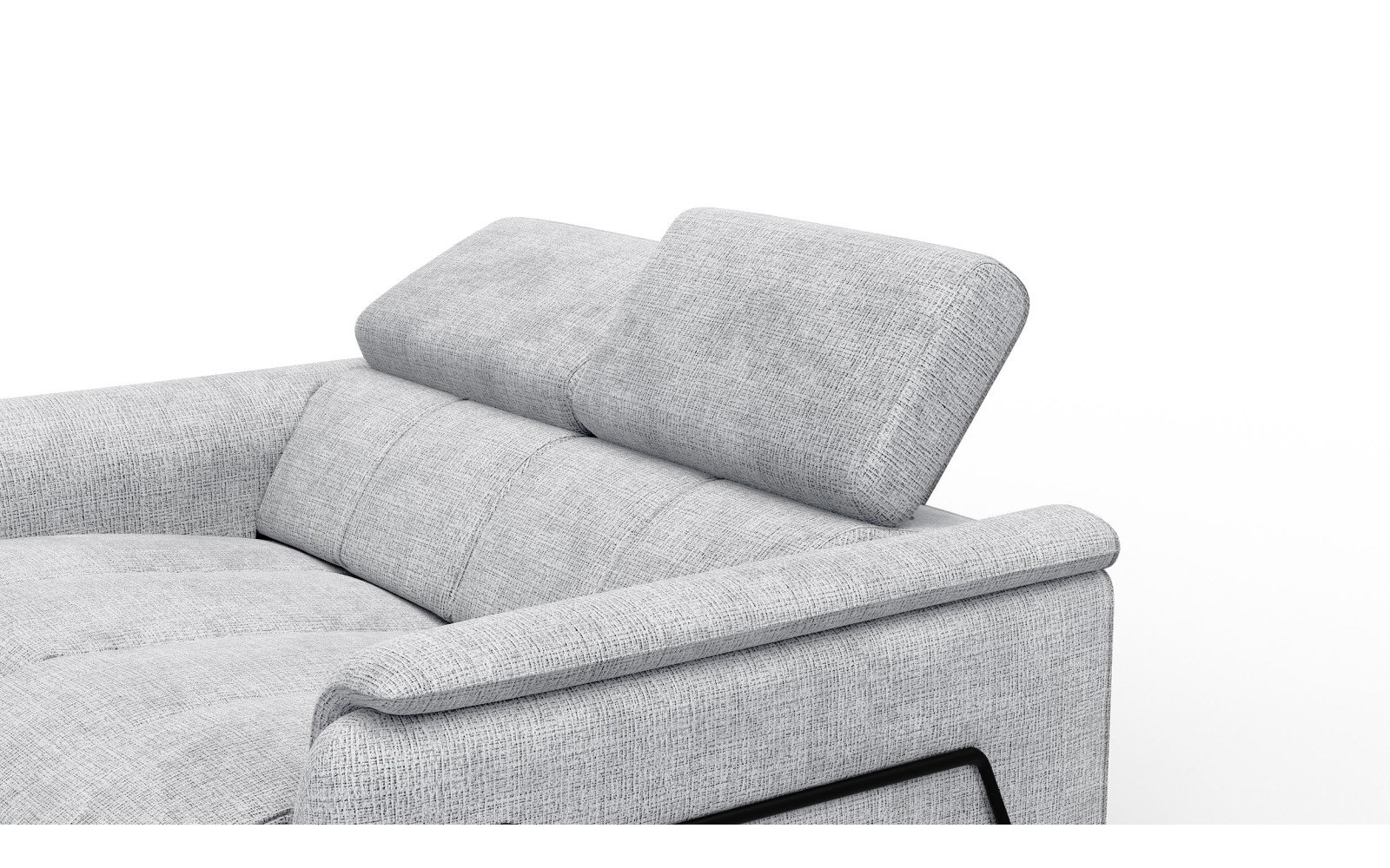 Canapé RODEN 2 places avec 2 Relax, tissu gris clair
