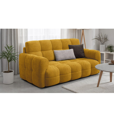 Canapé 2,5 places MELLOW, tissu jaune