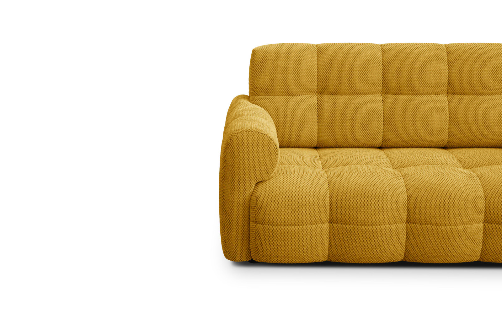 Canapé 2,5 places MELLOW, tissu jaune