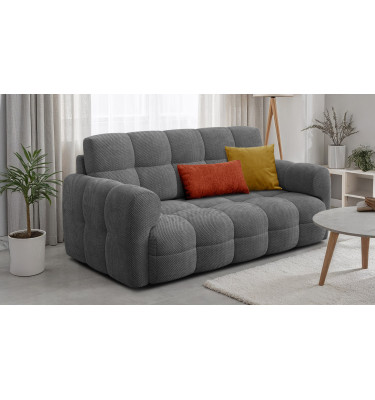 Canapé 2,5 places MELLOW, tissu gris