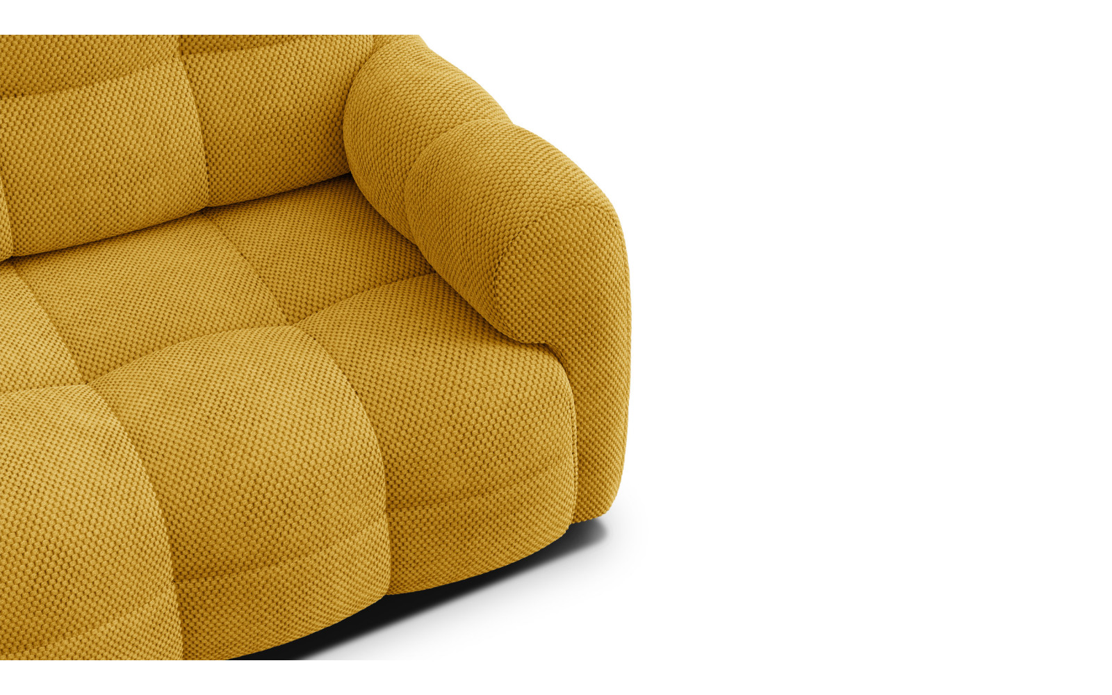 Canapé 2,5 places MELLOW, tissu jaune