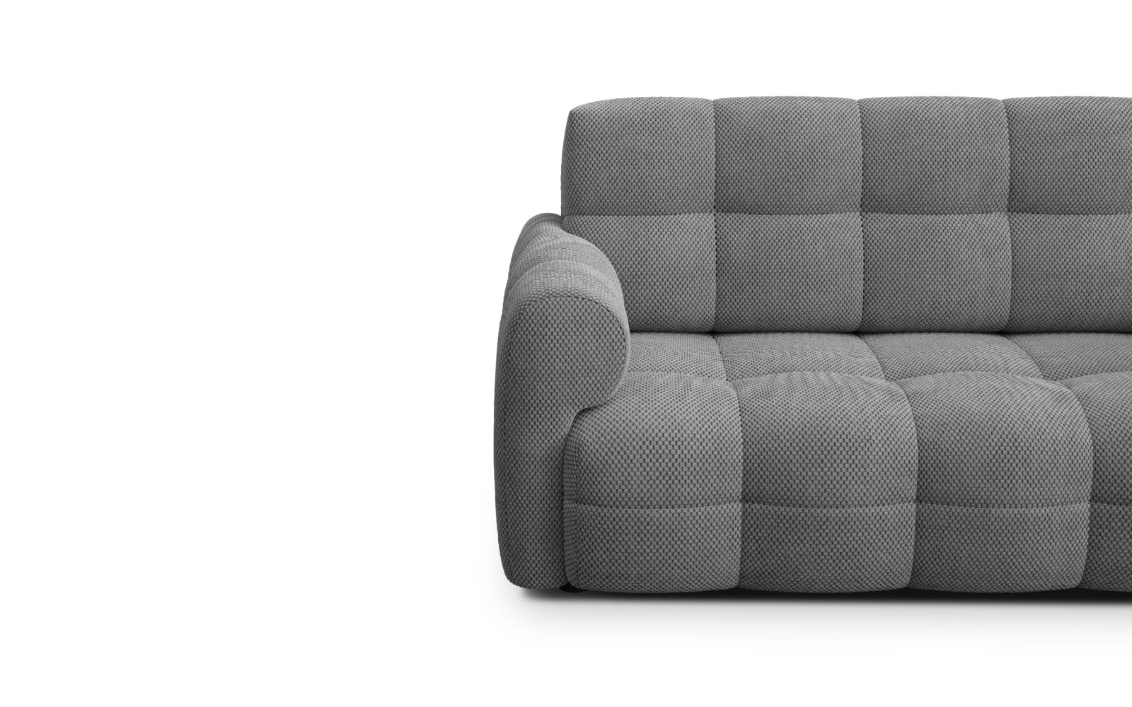 Canapé 2,5 places MELLOW, tissu gris