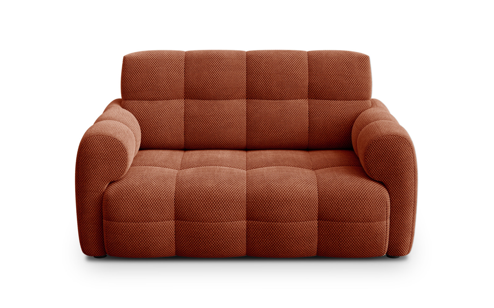 Canapé 2 places MELLOW, tissu orange