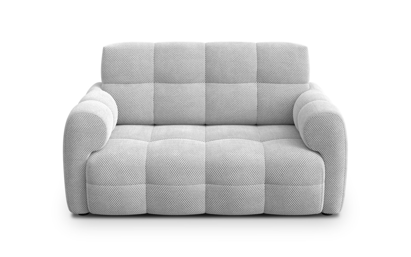 Canapé 2 places MELLOW, tissu gris clair