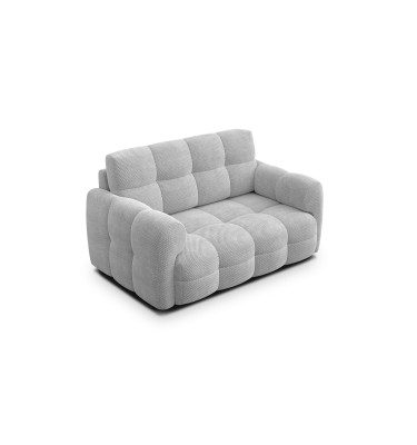 Canapé 2 places MELLOW, tissu gris clair