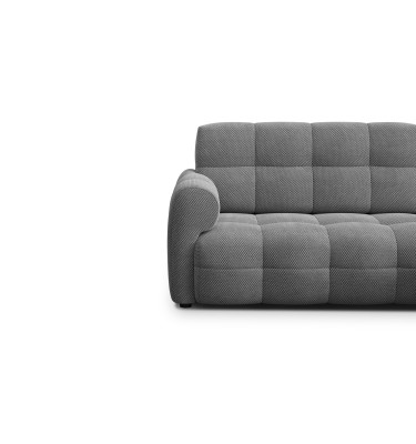Canapé d'angle droit 3 places MELLOW, tissu gris