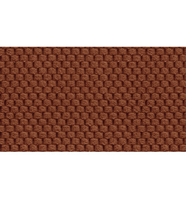 Canapé d'angle gauche 3 places MELLOW, tissu orange