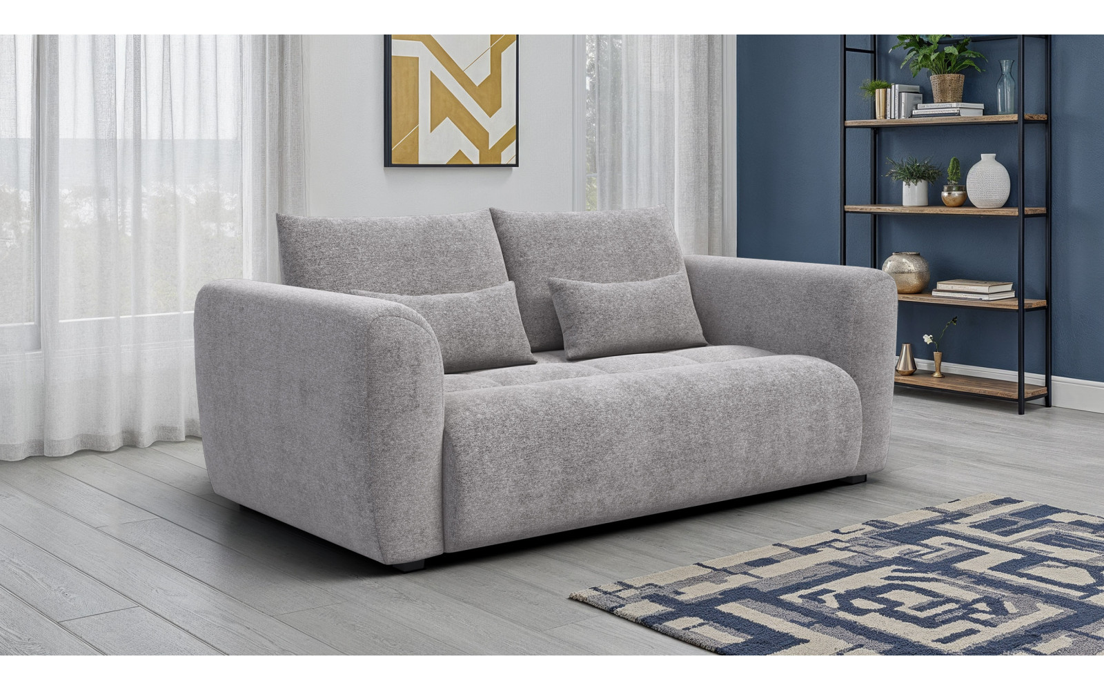 Canapé 3 places SORENO, tissu gris