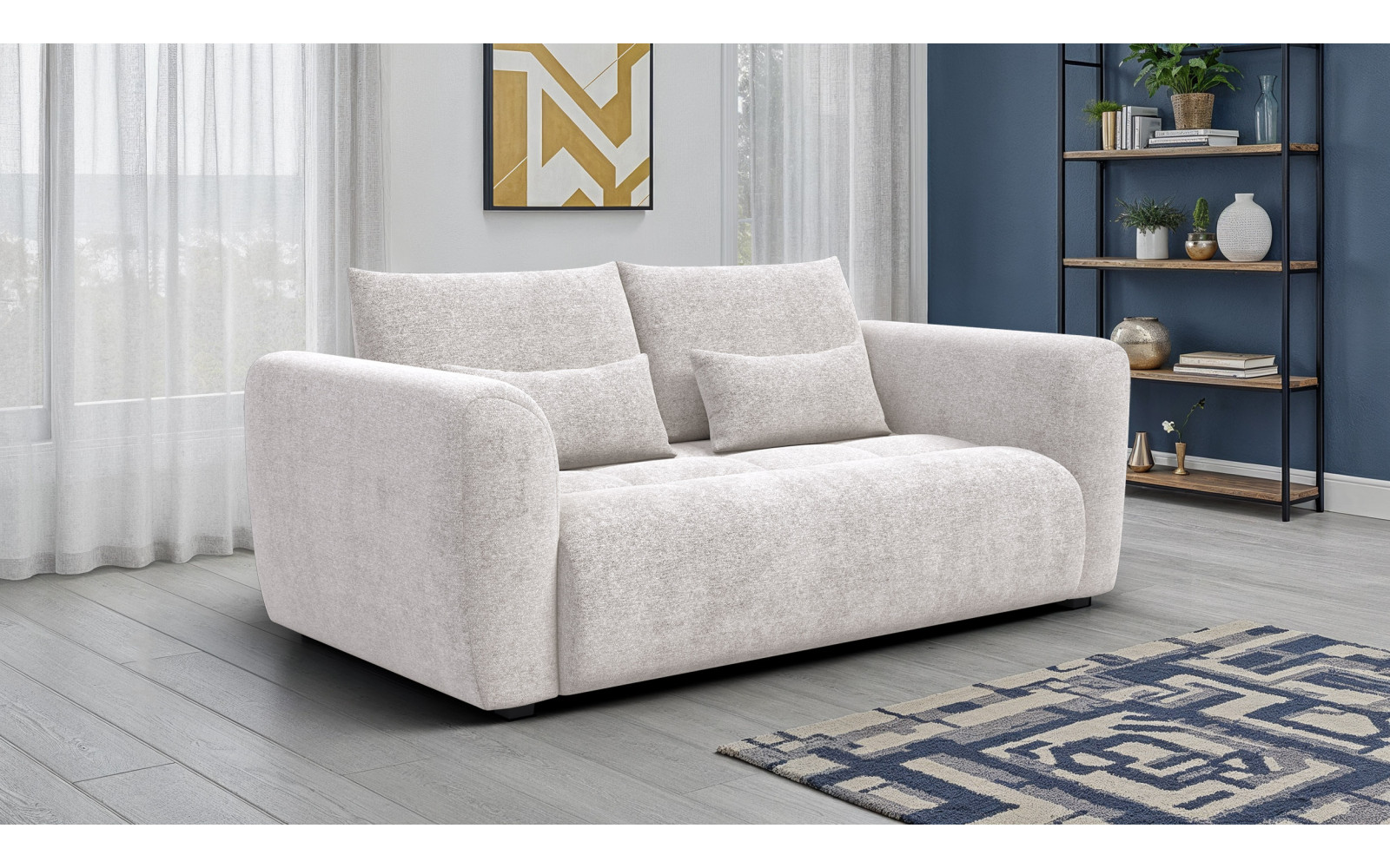 Canapé 3 places SORENO, tissu ecru