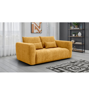 Canapé 3 places SORENO, tissu jaune