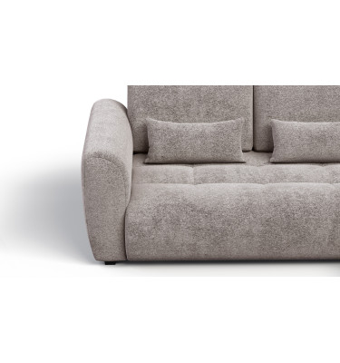 Canapé d'angle 4 places SORENO, tissu beige