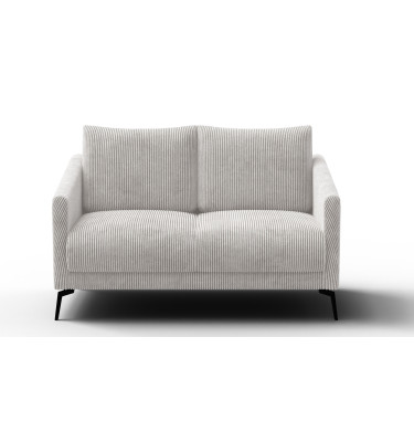 Canapé 2 places VILT, tissu blanc