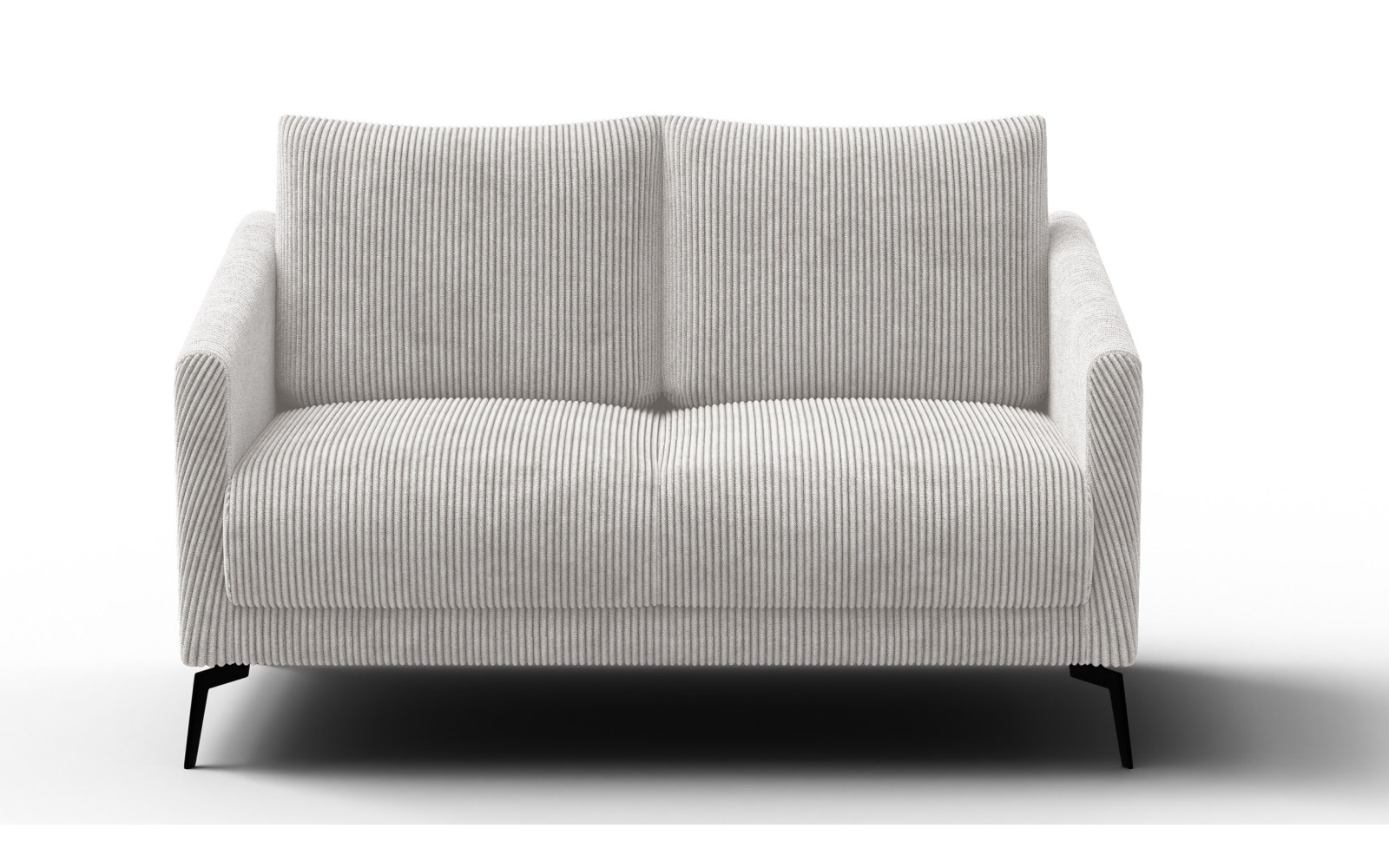 Canapé 2 places VILT, tissu blanc