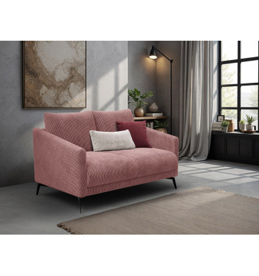 Canapé 2 places VILT, tissu rose