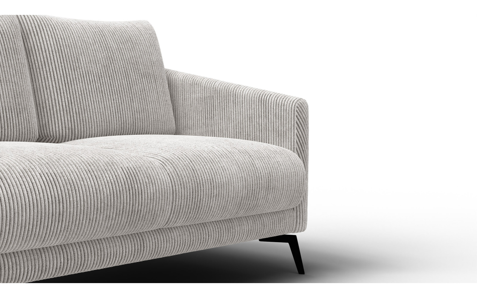 Canapé 2 places VILT, tissu blanc