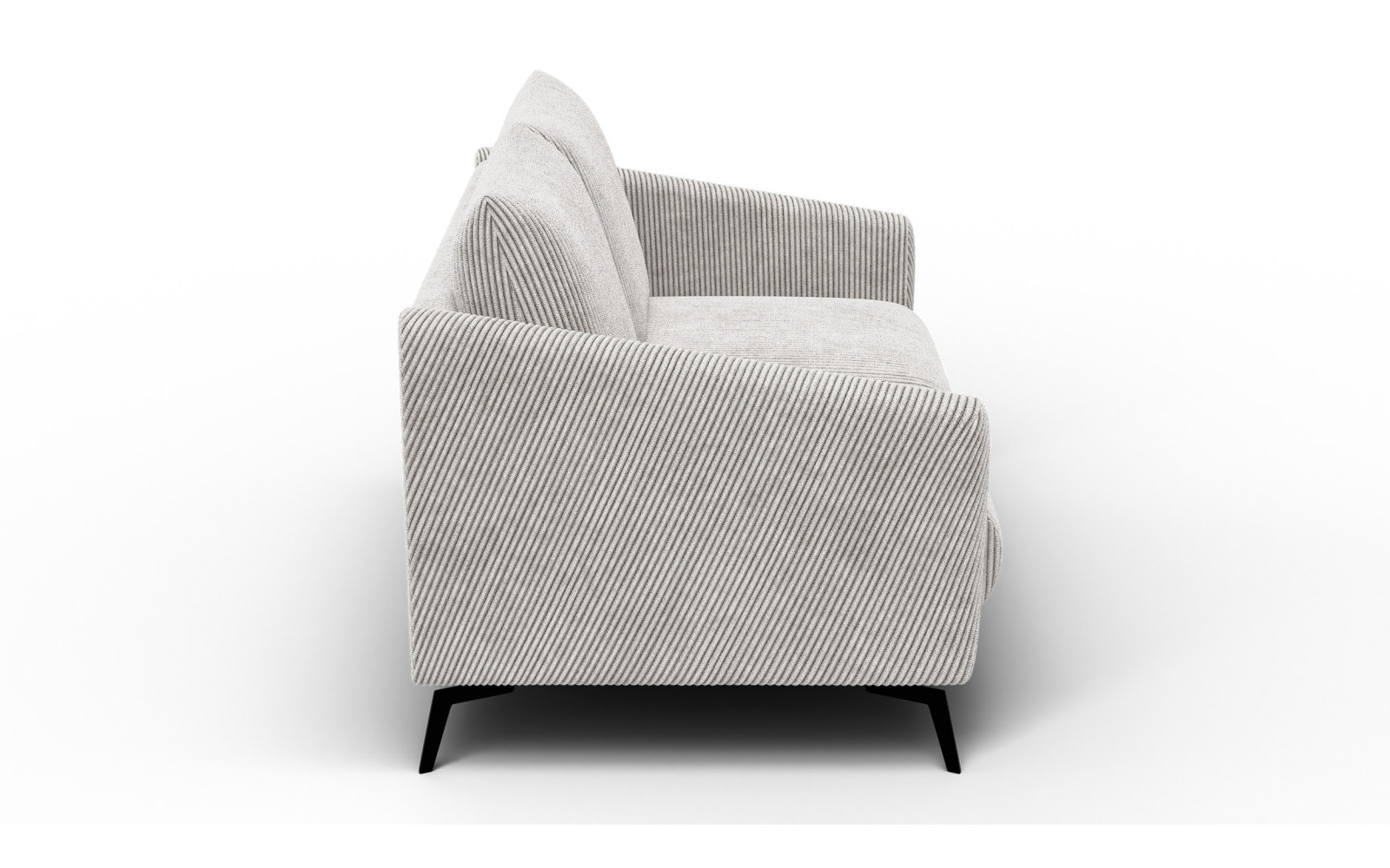 Canapé 2 places VILT, tissu blanc