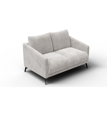 Canapé 2 places VILT, tissu blanc