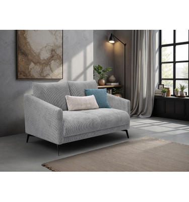 Canapé 2 places VILT, tissu gris clair