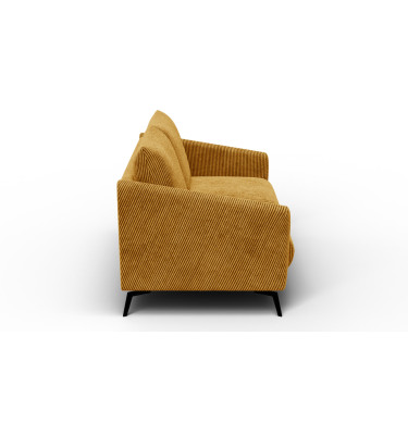 Canapé 2 places VILT, tissu jaune foncé