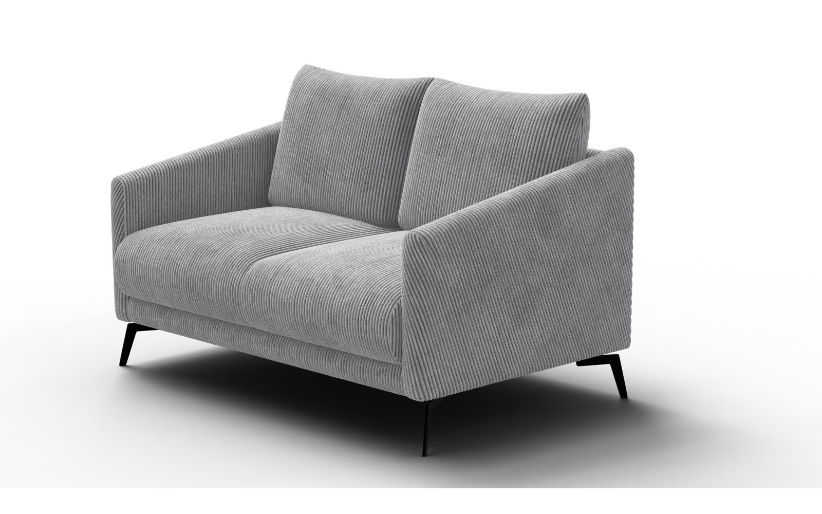 Canapé 2 places VILT, tissu gris clair