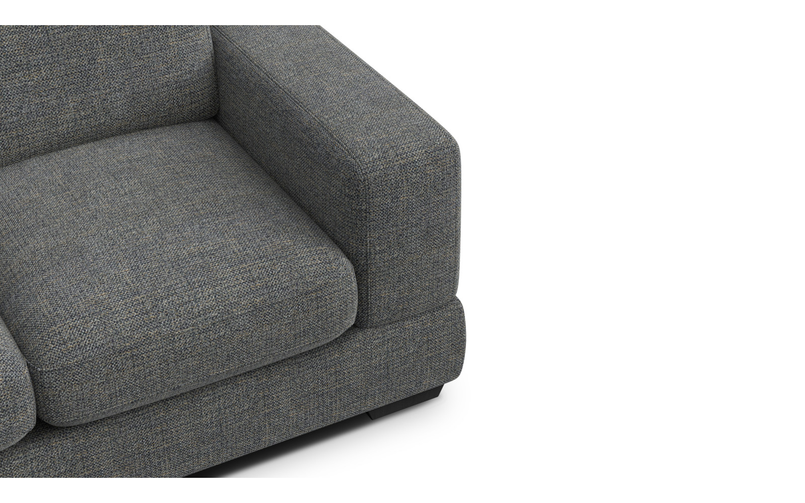 Canapé 2 places OTTO, tissu anthracite