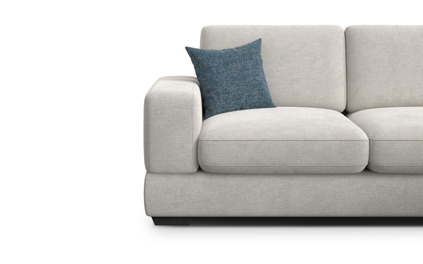 Canapé d'angle droit 4 places OTTO, tissu crème