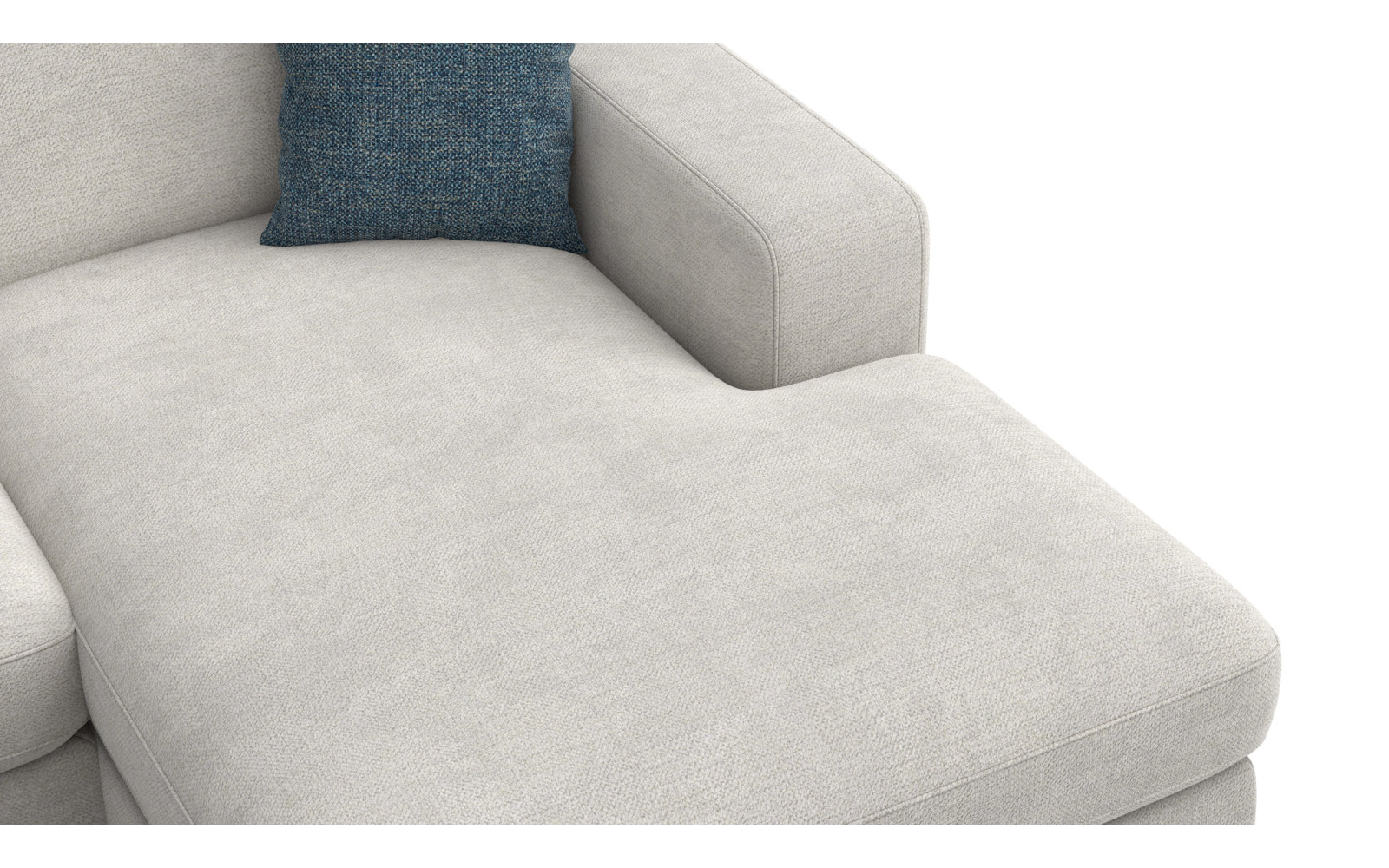 Canapé d'angle droit 4 places OTTO, tissu crème