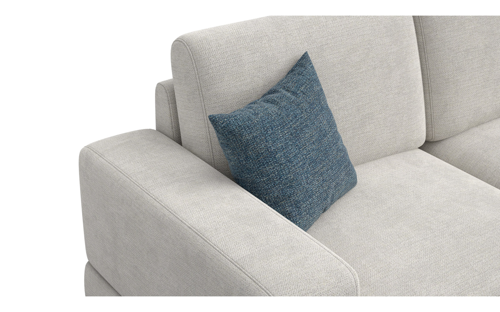 Canapé d'angle droit 4 places OTTO, tissu crème