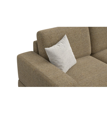 Canapé d'angle droit 4 places OTTO, tissu taupe