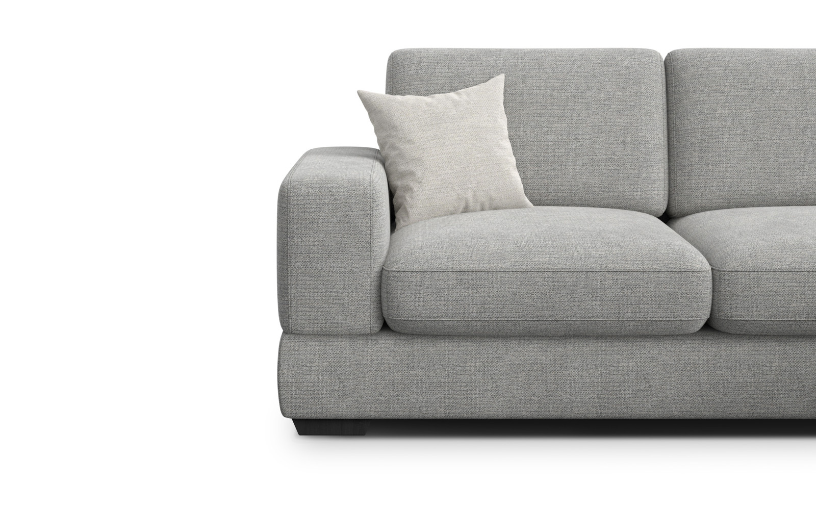 Canapé d'angle droit 4 places OTTO, tissu gris