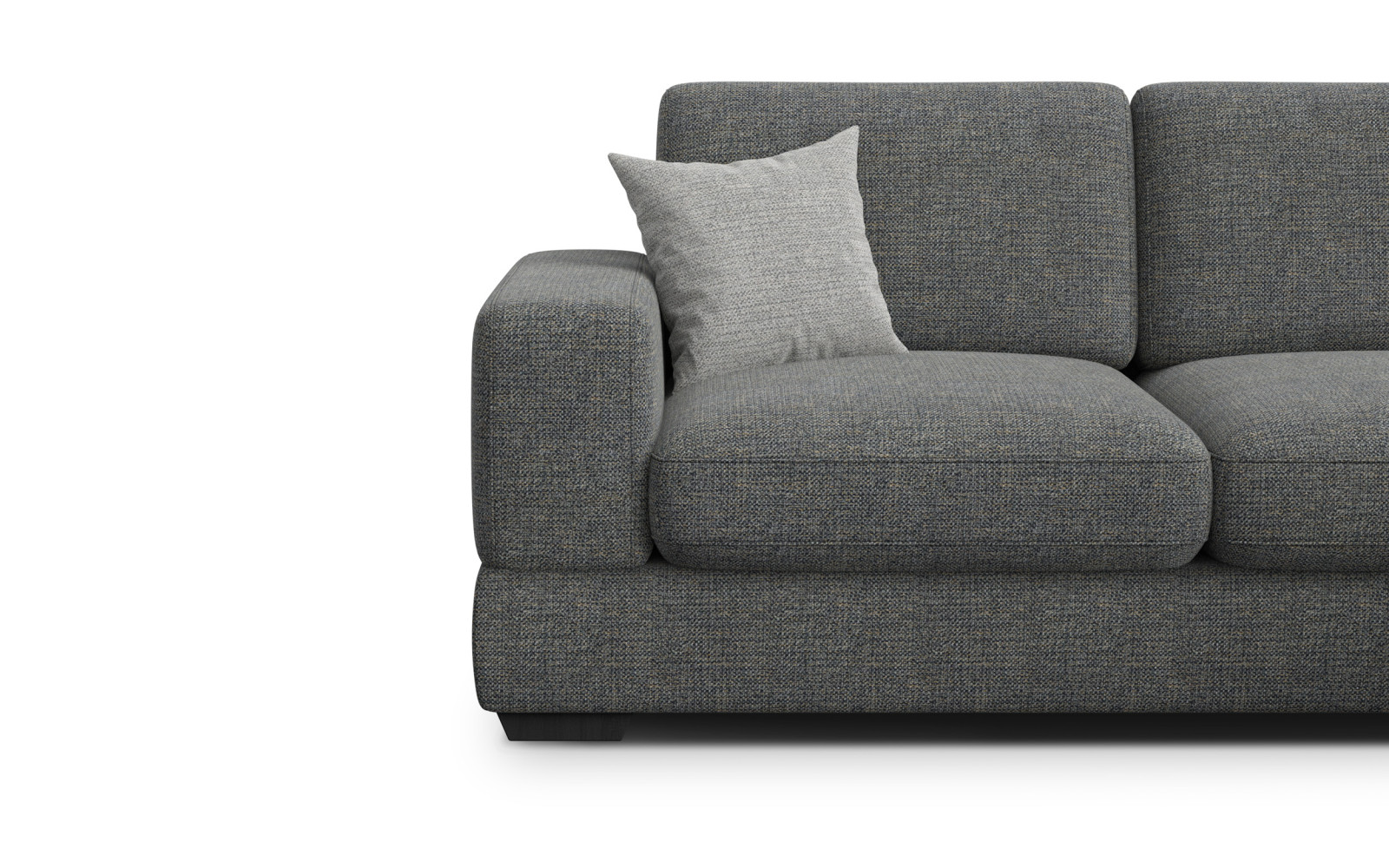 Canapé d'angle droit 4 places OTTO, tissu anthracite