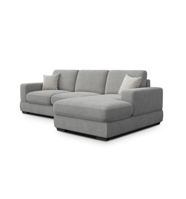 Canapé d'angle droit 4 places OTTO, tissu gris