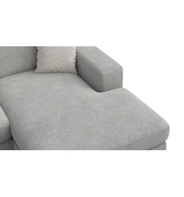 Canapé d'angle droit 4 places OTTO, tissu gris