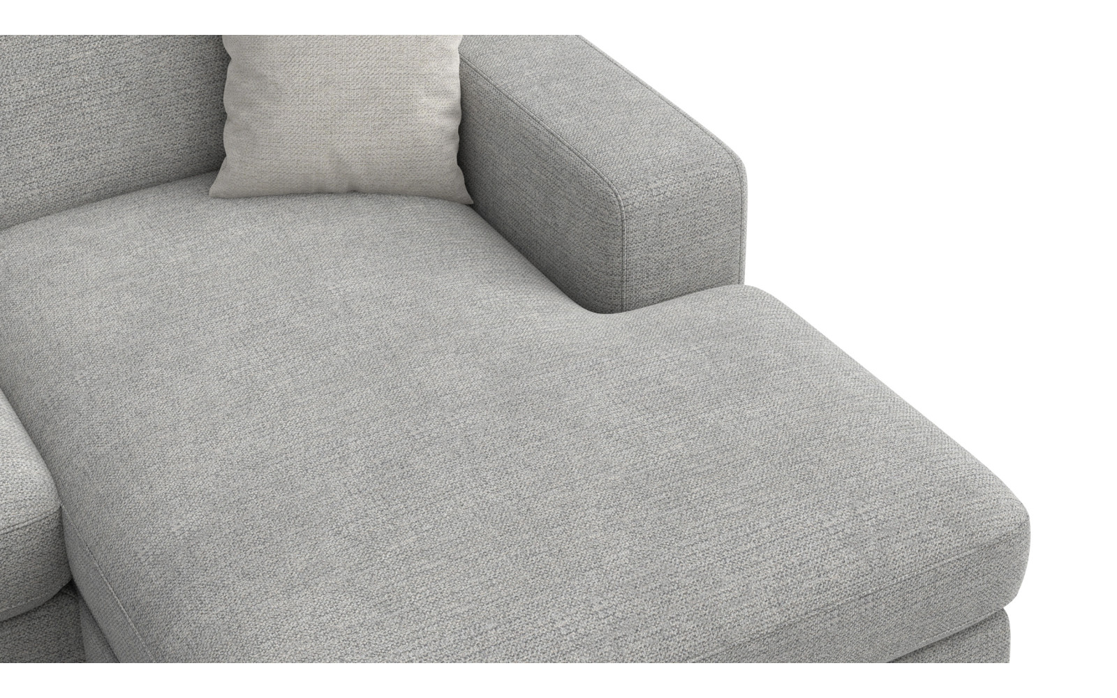 Canapé d'angle droit 4 places OTTO, tissu gris