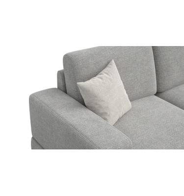 Canapé d'angle droit 4 places OTTO, tissu gris