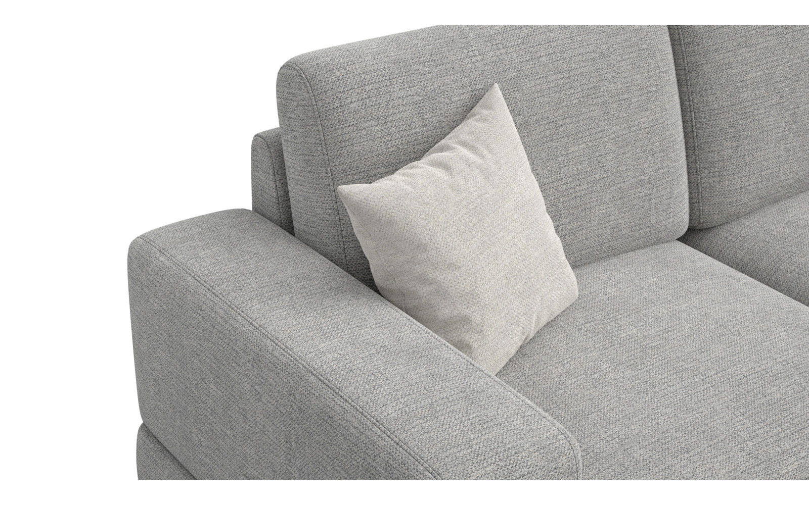 Canapé d'angle droit 4 places OTTO, tissu gris