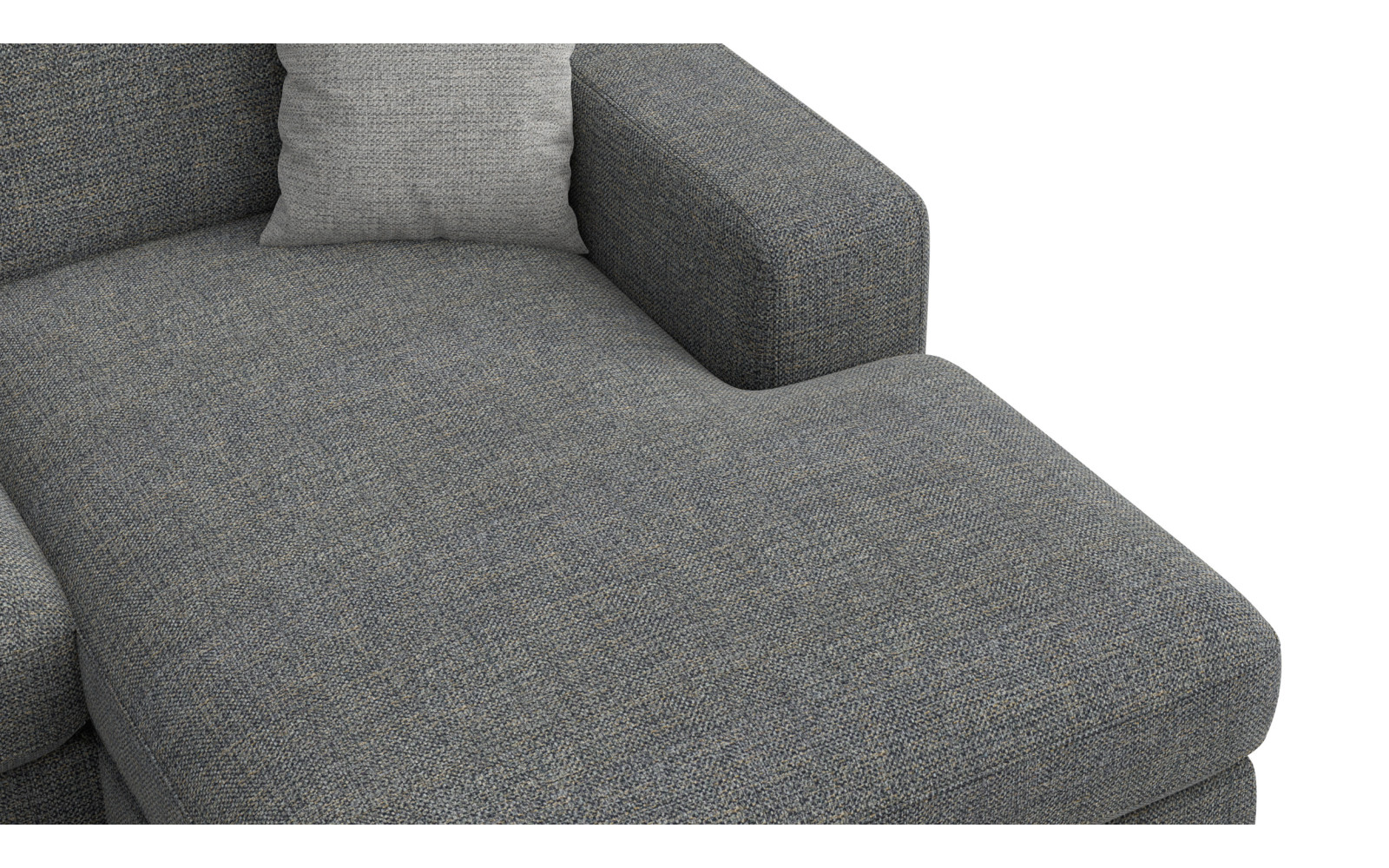 Canapé d'angle droit 4 places OTTO, tissu anthracite