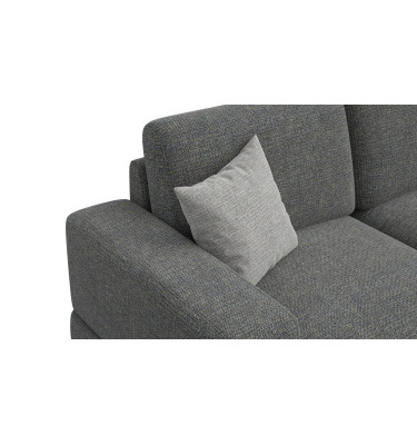 Canapé d'angle droit 4 places OTTO, tissu anthracite