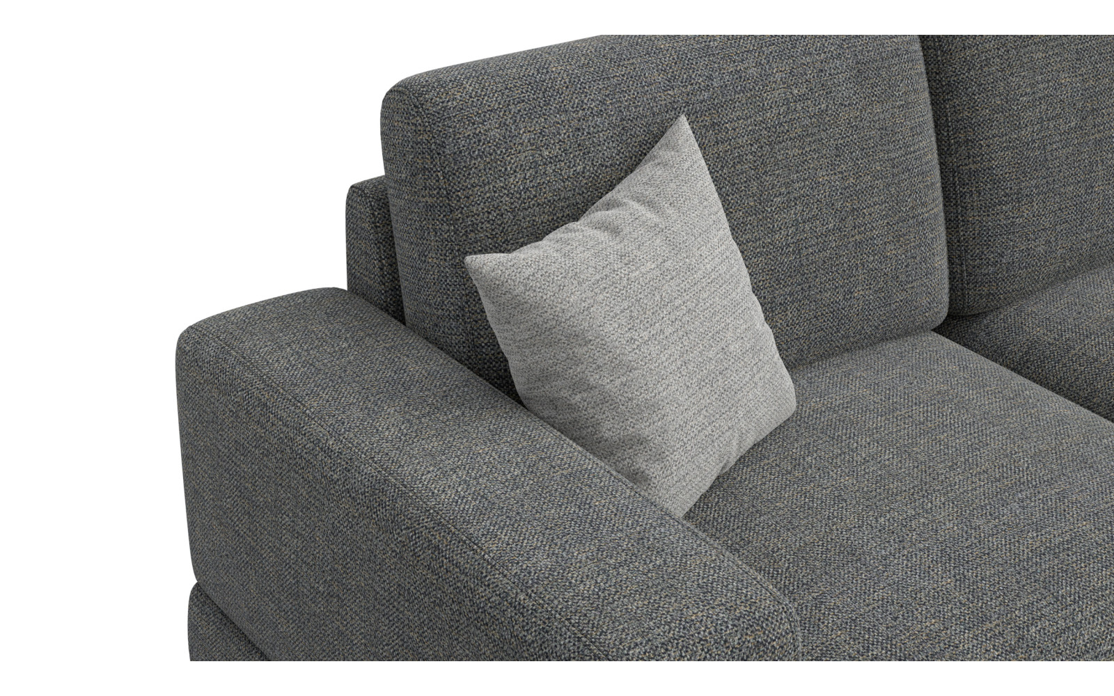 Canapé d'angle droit 4 places OTTO, tissu anthracite