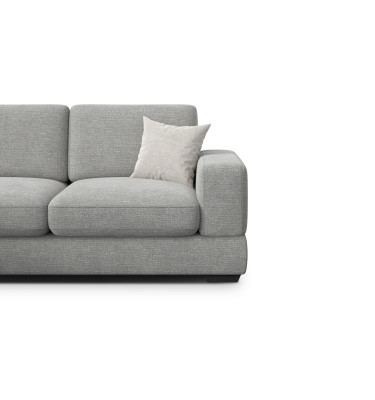 Canapé d'angle gauche 4 places OTTO, tissu gris