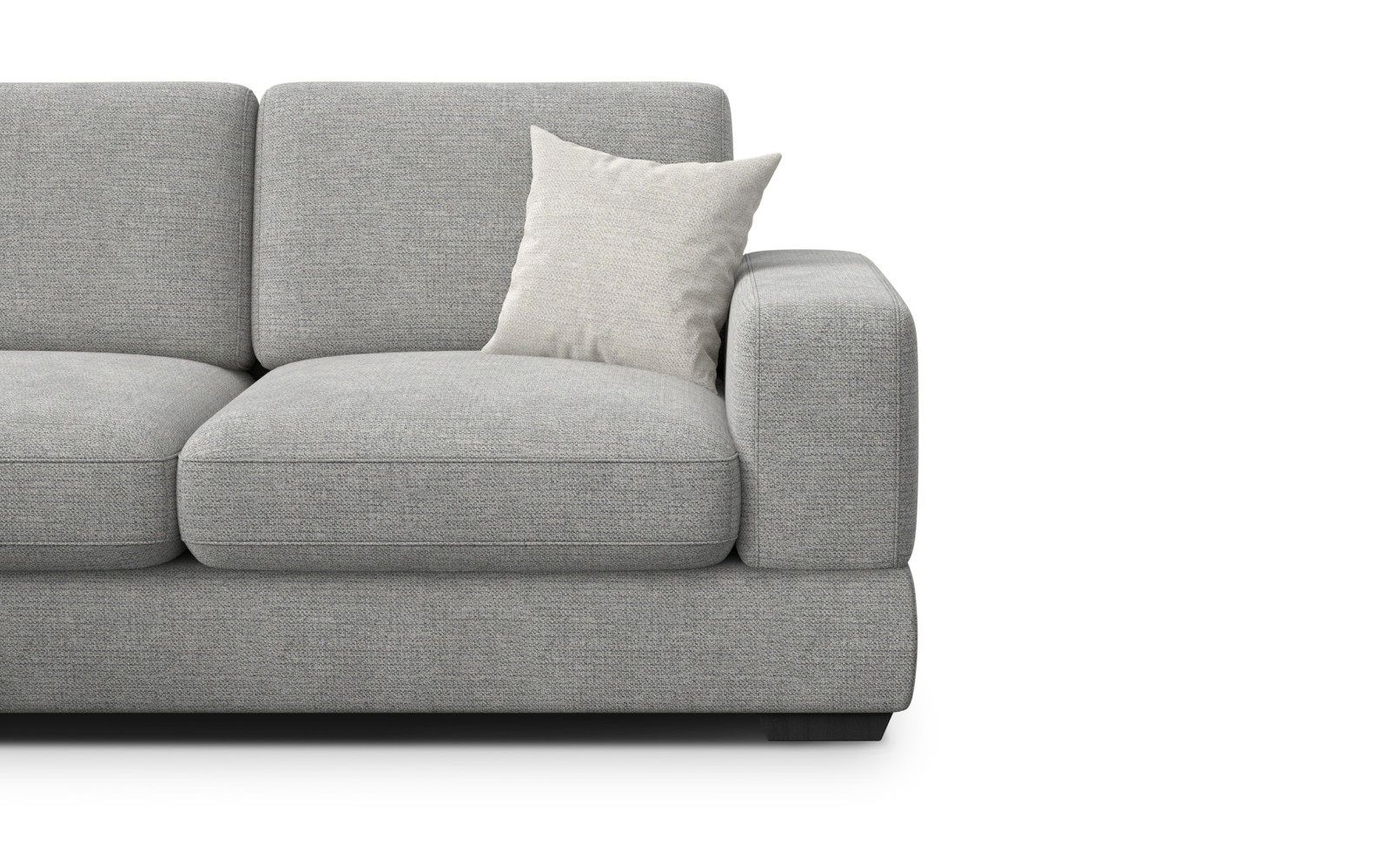 Canapé d'angle gauche 4 places OTTO, tissu gris