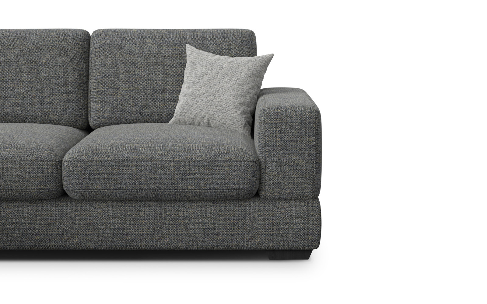 Canapé d'angle gauche 4 places OTTO, tissu anthracite