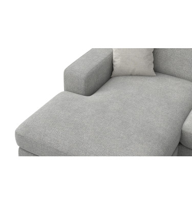 Canapé d'angle gauche 4 places OTTO, tissu gris