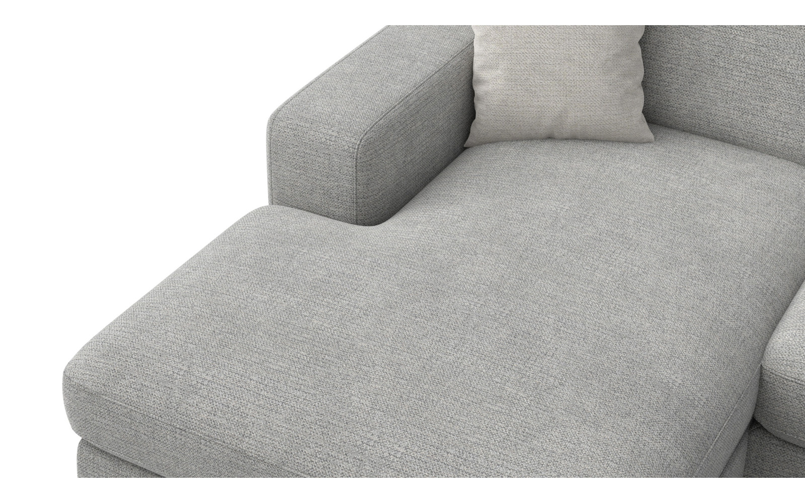 Canapé d'angle gauche 4 places OTTO, tissu gris