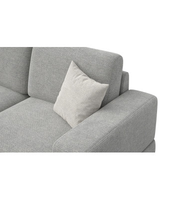 Canapé d'angle gauche 4 places OTTO, tissu gris